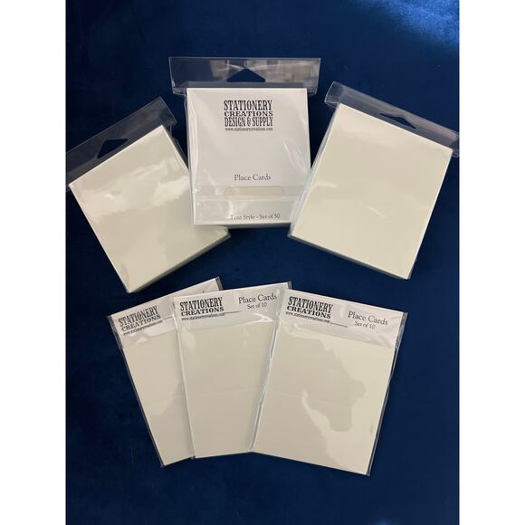 100 Pack Blank Place Cards - Gold Foil Border Tent Cards for  Off White Tent Style Place Cards Lot of 180 cards